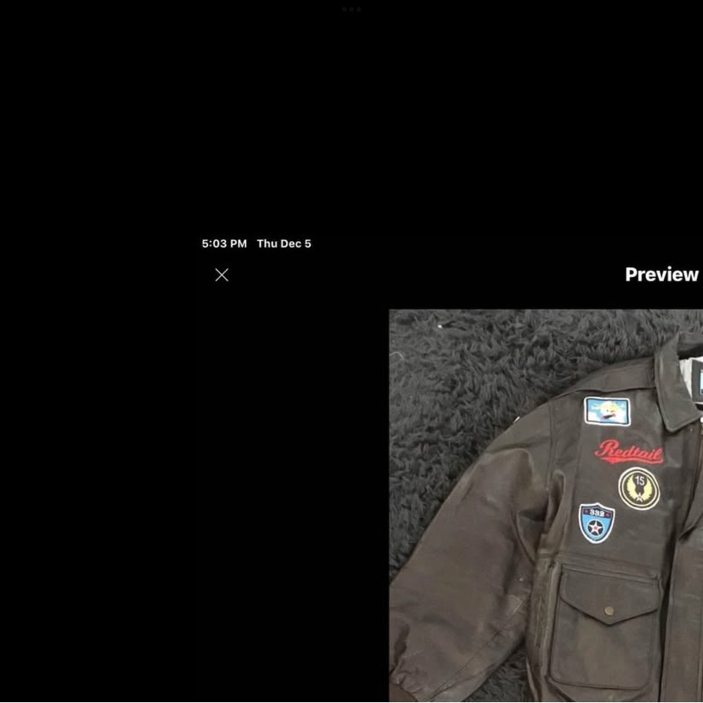 Men’s Big Boy Gear Tuskegee Airman Leather Patches Bomber Jacket Size 3X